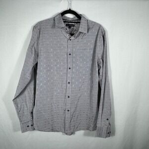 Smash Men's Sz M Long Sleeve Button Up/Down Shirt Gray